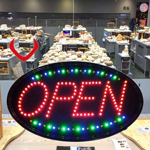 Señal abierta Productos Premium 19 "x 10" LED Señal abierta Cartelera electrónica Tablero de publicidad brillante Señal de visualización de <span class=keywords><strong>ventana</strong></span> intermitente - Product Image 1