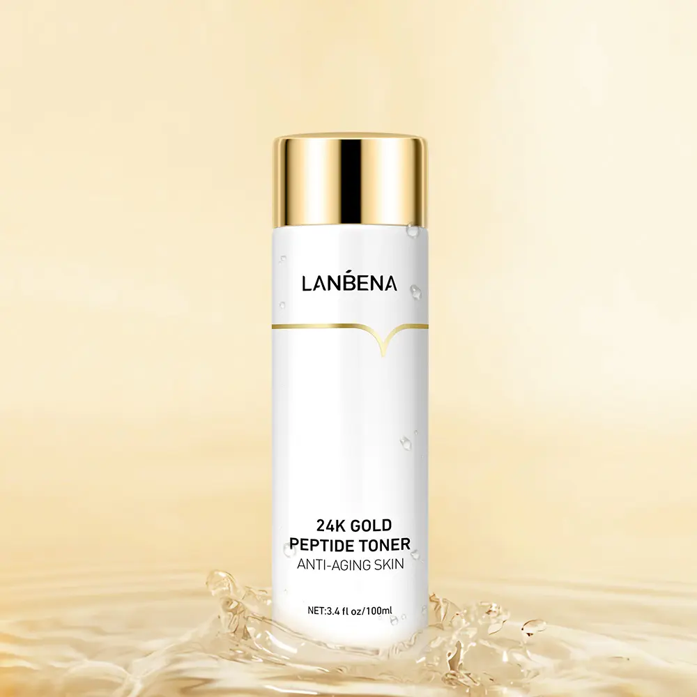LANBENA تسمية خاصة 24K الذهب الببتيد مرطب جلدي مكافحة الشيخوخة تشديد البرق الجمال تونر للوجه