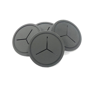 Round Black PVC Rubber Cross Hole <b>Patch</b> <b>Sew</b> <b>On</b> Earphone Cable Port Label for Garments and Backpacks - Product Image 1