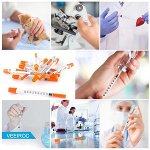 Veterinary Insulin <b>Syringe</b> and Needles 0.5ml/1ml 30G <b>Disposable</b> Safety Animal Use - Product Image 3
