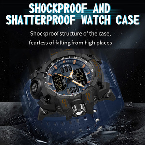 Reloj Deportivo Digital SANDA 6126 para Adolescentes, Doble Zona Horaria, Luminoso, Resistente al Agua, Reloj de Pulsera Electrónico de Moda - Product Image 5