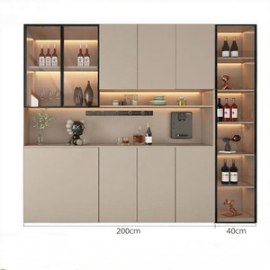Moderna <span class=keywords><strong>vetrina</strong></span> a parete con porte in vetro per la conservazione dell'armadio <span class=keywords><strong>da</strong></span> pranzo All-in-one per vino. - Product Image 4