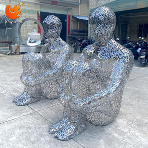 Tùy Chỉnh Lớn Ngoài Trời Thép Không Gỉ Hollow Hình Thủ Công Điêu Khắc Đánh Bóng Kỹ Thuật Cho Thành Phố Cảnh Quan Sân Vườn Đồ Trang Trí Sàn - Product Image 2