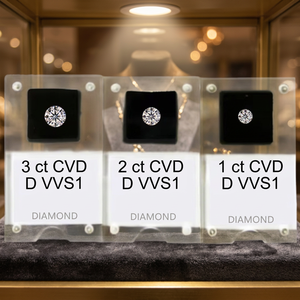 เพชรทรงกลมเจียระไนแบบ Brilliant Cut CVD ที่ได้รับการรับรองจาก IGI ขนาด 1.0 กะรัต 2.07 กะรัต 3.09 กะรัต สี D F VS1 เจียระไนแบบ Ideal Cut สำหรับทำเครื่องประดับ - Product Image 3