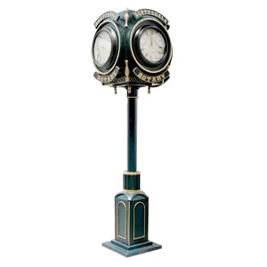 Orologio Decorativo in Ferro Stile Retrò Americano, Colonna Romana Antica, per Bar, Ristorante Occidentale, Hotel, Decorazione per Lobby - Product Image 2