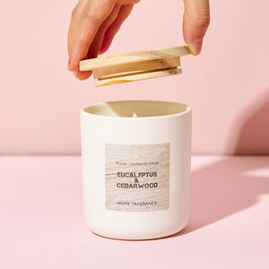 Großhandel Custom Candles Geschenk box Set Premium Langlebiger Duft Weißglas Duft kerze Natur Soja Wachs Duft kerze - Product Image 3