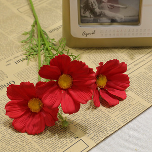Fleur artificielle <span class=keywords><strong>Cosmos</strong></span> en latex au toucher réel, fleur <span class=keywords><strong>Cosmos</strong></span> Gesang réaliste et hydratante pour la décoration florale de mariage, de maison et d'événements - Product Image 2