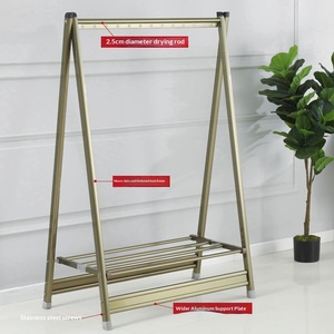 Porte-manteau multifonctionnel Yi Pai en alliage d'aluminium sur pied, coulissant et pliable, multi-tailles, moderne, luxe léger, pour chambre à coucher - Product Image 3