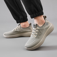 Mocassins respirants et légers pour hommes, avec semelle extérieure en PU antidérapante et amortie, style décontracté et tendance pour la marche