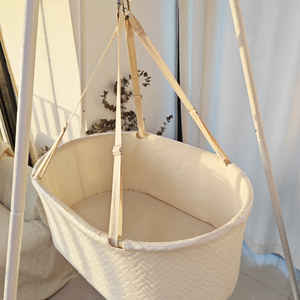 Овальный детский гамак-люлька с регулируемой высотой, ремнями безопасности и дышащим матрасом, для использования в детской и в помещении - Product Image 4