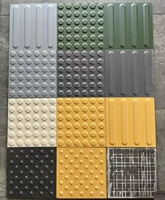 Carrelage de sol tactile en porcelaine jaune mat émaillé pleine masse pour extérieur, indicateur de voie pour aveugles, indicateurs en céramique pour trottoirs et routes