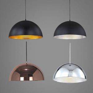 Luminaire suspendu en forme de globe métallique pour la maison, salle à manger, dôme noir et or, luminaires suspendus commerciaux pour restaurant - Product Image 2