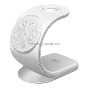 Montre intelligente de bureau <span class=keywords><strong>3</strong></span> en 1 standard magnétique 15W charge rapide support de téléphone portable chargeur magnétique sans fil - Product Image 4