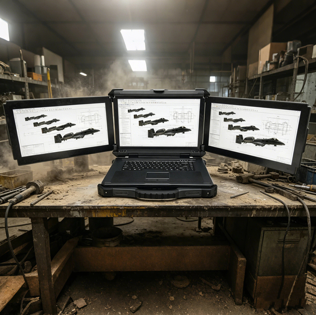 New Intel I7/I9 Waterproof Rugged Laptop High Performance 15.6 Inch Triple Screens Aluminum Alloy MIL-STD-810H English SSD Intel