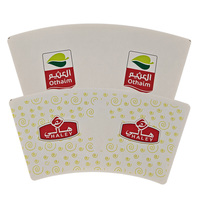 Tasse en papier jetable imprimée personnalisée pour le thé, le café, la bière et l'utilisation de boissons à revêtement simple face