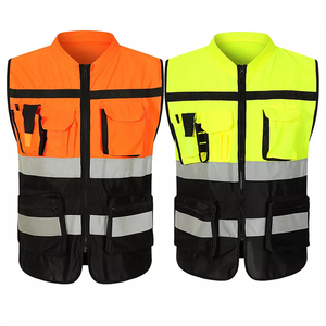 Vente en gros personnalisé haute visibilité garde de sécurité hommes industriel minier Construction vêtements de travail haute visibilité réfléchissant sécurité <span class=keywords><strong>gilet</strong></span> de travail - Product Image 3