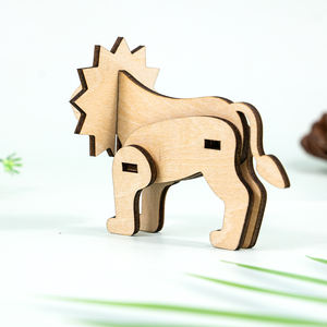 Usine directe personnalisé Laser Cut en bois 3D <span class=keywords><strong>Lion</strong></span> Puzzle personnalisé Animal Puzzle cadeau pour les enfants - Product Image 3