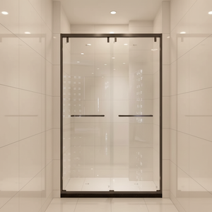 Box Doccia Angolare a Diamante con Telaio Nero Opaco e Vetro Temperato di Sicurezza <span class=keywords><strong>per</strong></span> Bagni Piccoli - Product Image 2