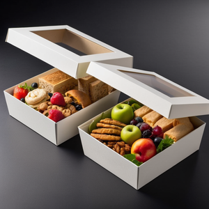 Emballage alimentaire personnalisé pour <span class=keywords><strong>brunch</strong></span>, déjeuner, <span class=keywords><strong>plateau</strong></span> de charcuterie à <span class=keywords><strong>emporter</strong></span>, boîtes à grignoter avec couvercles transparents - Product Image 2