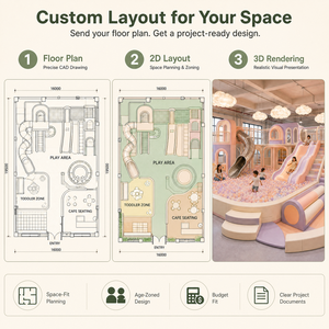 Aire de jeux intérieure Soft Play Château de Fée avec toboggan ondulé, certifiée CE TUV ISO 9001, livraison clé en main, tunnel de ramassage, piscine à balles, pour projets de centres commerciaux - Product Image 3