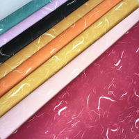 Papier d'emballage coréen pour bouquets floraux, motif nuage d'encre, soie, 20 feuilles, papier synthétique imperméable, 8 couleurs, 58x58cm, PE