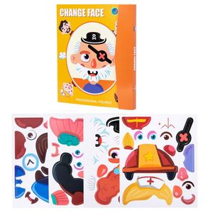 Children's Adhesive Clip-On Portable Costume-Changing Role-Playing Face-Changing Dress-Up Cognitive <b>Educational</b> Toy for Kids - Product Image 2
