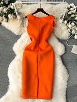 Robe Femme Élégante Haut de Gamme Coupe Ajustée à Fleurs Tridimensionnelles, Nouvelle Collection Printemps 2026, Style Français, Vente en Gros pour Boutiques