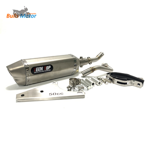 Système d'échappement complet moteur 304SUS pour moteur <span class=keywords><strong>Piaggo</strong></span> <span class=keywords><strong>Zip</strong></span> 2000 4t 2 soupapes Vespa Lx50/S/Primavera/Sprint 4t tuyau de silencieux d'échappement - Product Image 2