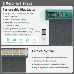 Cordless Electric <strong>Window</strong> Roller Blinds Operated Wifi Smart <strong>Automatic</strong> <strong>Solar</strong> Electric Blinds Motorized Roller Blind Shades - Product Image 5