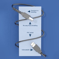 Câble d'extension USB 2.0 Type A mâle avec blindage en nylon tressé pour le transfert de données vers l'imprimante et l'ordinateur
