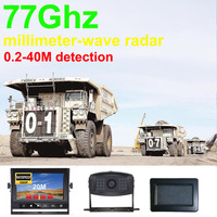 Sensor de Aparcamiento de Onda Milimétrica de 77 GHz, Detección de 0.2-20 M, con Monitor DVR Integrado de 9 Pulgadas, Cámara de 1080P, Alerta Sonora, Detección de Punto Ciego