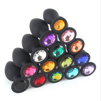 Jouets sexuels en silicone pour femmes, plug anal, couleurs noir, rouge, rose, rose vif, tailles petite et moyenne, plug anal, juguetes sexuales