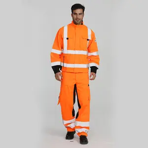 Aangepaste Hoge Zichtbaarheid Uniform Brandvertragende Elektrische Pak Bouw Kleding Mijnbouw Veiligheid Werkkleding