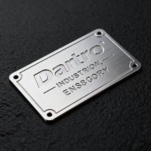 Tùy chỉnh thiết kế nhôm anodized dấu hiệu mảng bám biển báo thép không gỉ tài sản tag nhãn Kim Loại Logo tên nơi gia công dịch vụ - Product Image 2