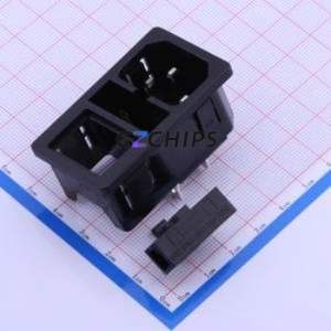 S-03F-12S-4-1.0 AC Power Connector Connector IEC 320-C14 1 3 Panel Mount - Product Image 1