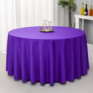 Custom White Tablecloths Luxury Wedding Events Banquet Rectangle Nappe De Table Cloth Logo Round Cover Linen For Hotels Party