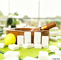 Tuiles de Mahjong Américaines de Haute Qualité Funky Trade, 160 Pièces, 4 Couches, Acrylique, Fabriquées à la Main, Emballage Personnalisé, Pour la Maison