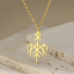 Collar con Símbolo Wardruna, <span class=keywords><strong>Runas</strong></span> <span class=keywords><strong>Vikingas</strong></span> Nórdicas Elder Futhark, Colgante <span class=keywords><strong>de</strong></span> Protección, Amuleto <span class=keywords><strong>de</strong></span> Acero Inoxidable, Joyería, Regalo - Product Image 6