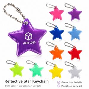Llavero Reflectante con Logotipo Personalizado al por Mayor, Colgante de Bolsa con Reflector de Seguridad de Alta Visibilidad, Regalo Promocional para Caminatas Nocturnas - Product Image 1