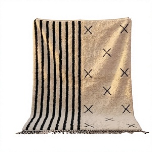 Moroccan Unique Beni Ourain <b>Rug</b> Hand Made Moroccan <b>Boho</b> Beni Ourain <b>Rug</b> Albertina Hand Knotted Wool Area <b>Rug</b> By ITHL - Product Image 1