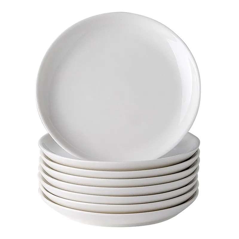 Platos de cena de melamina personalizados de gran oferta, plato de melamina blanco redondo, platos de Catering