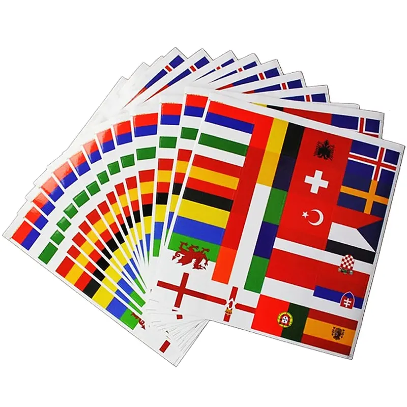 World Sport Events National Croatia Netherlands Welsh Flags Stickers for Sports Fans Logo Custom