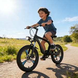 Bicicleta Doble para Niños de Fábrica, Diseño de Dos Asientos con Mango de Empuje para <span class=keywords><strong>Hermanos</strong></span> de 4 a 10 Años, Ocio al Aire Libre y Viajes Familiares - Product Image 1