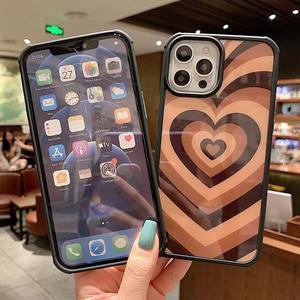 Casing iPhone <span class=keywords><strong>13</strong></span> Pro Max Anti Benturan Desain Hati Pelindung Penuh Mewah Kaca Tempered - Product Image 4