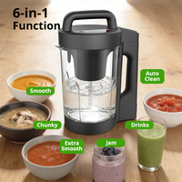BPA-vrije plastic elektrische soepmaker blender 1,5L automatische verwarming multifunctioneel Duits 900W huishoudelijk puur koperen motor 304