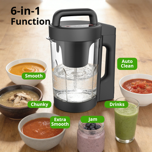 Robot culinaire électrique multifonctionnel 1,5 L sans BPA avec chauffage automatique, moteur en cuivre pur 900 W, acier inoxydable 304, fabrication allemande - Product Image 3