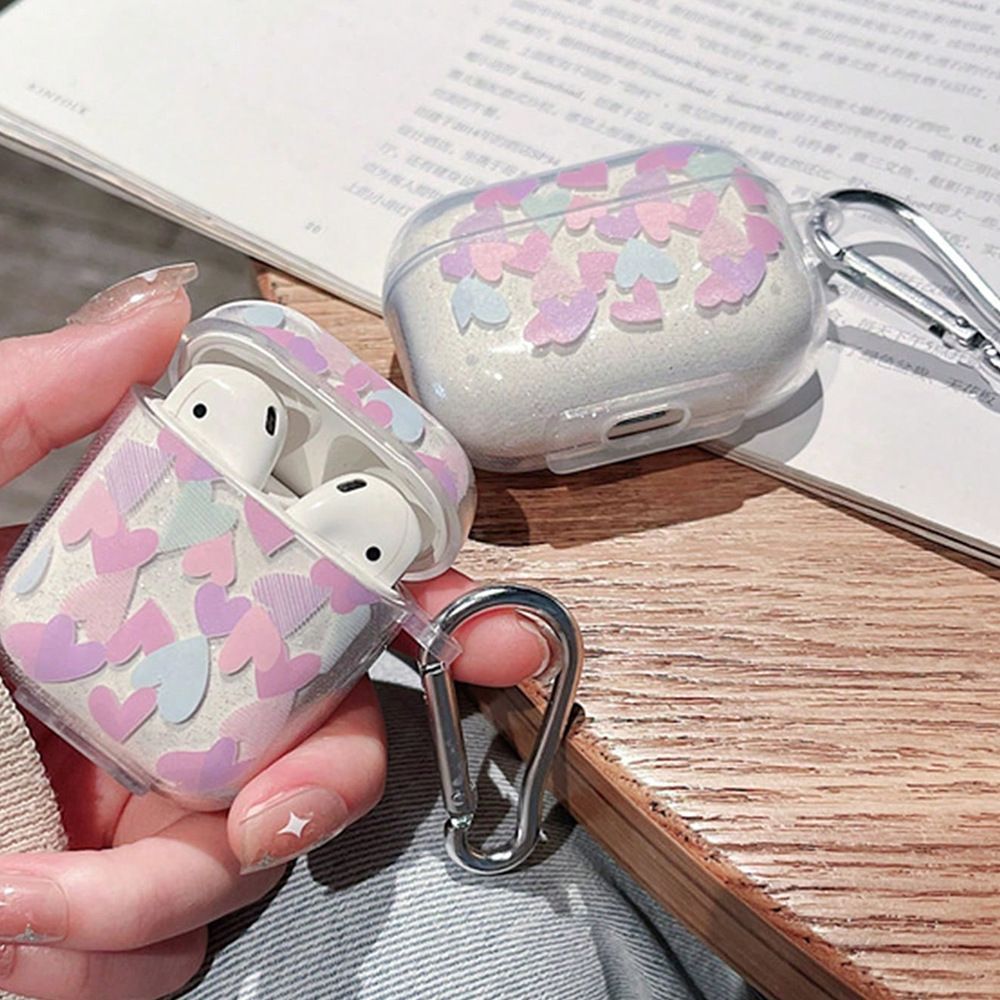 Romantic Purple-Pink Heart Earphone Case