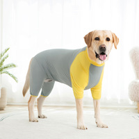 Pakaian Anjing Bahan Polyester Ice-silk, Pelindung Sinar Matahari Musim Panas, Cepat Kering, Model Empat Kaki, Menutupi Seluruh Tubuh, Gaya Eropa Amerika, Untuk Ras Sedang/Besar