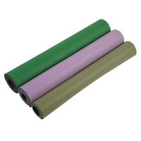 Tapis de yoga en caoutchouc et cuir PU givré, antidérapant, écologique, violet, personnalisé, mat, absorbant les chocs, nouvelle conception, largeur 80 cm
