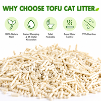 OEM ODM Op Maat Gemaakte Fruitgeurende Tofu Kattenbakvulling Stofvrij Hoog Absorberend Sterk Klontvormende Premium Kattengrit